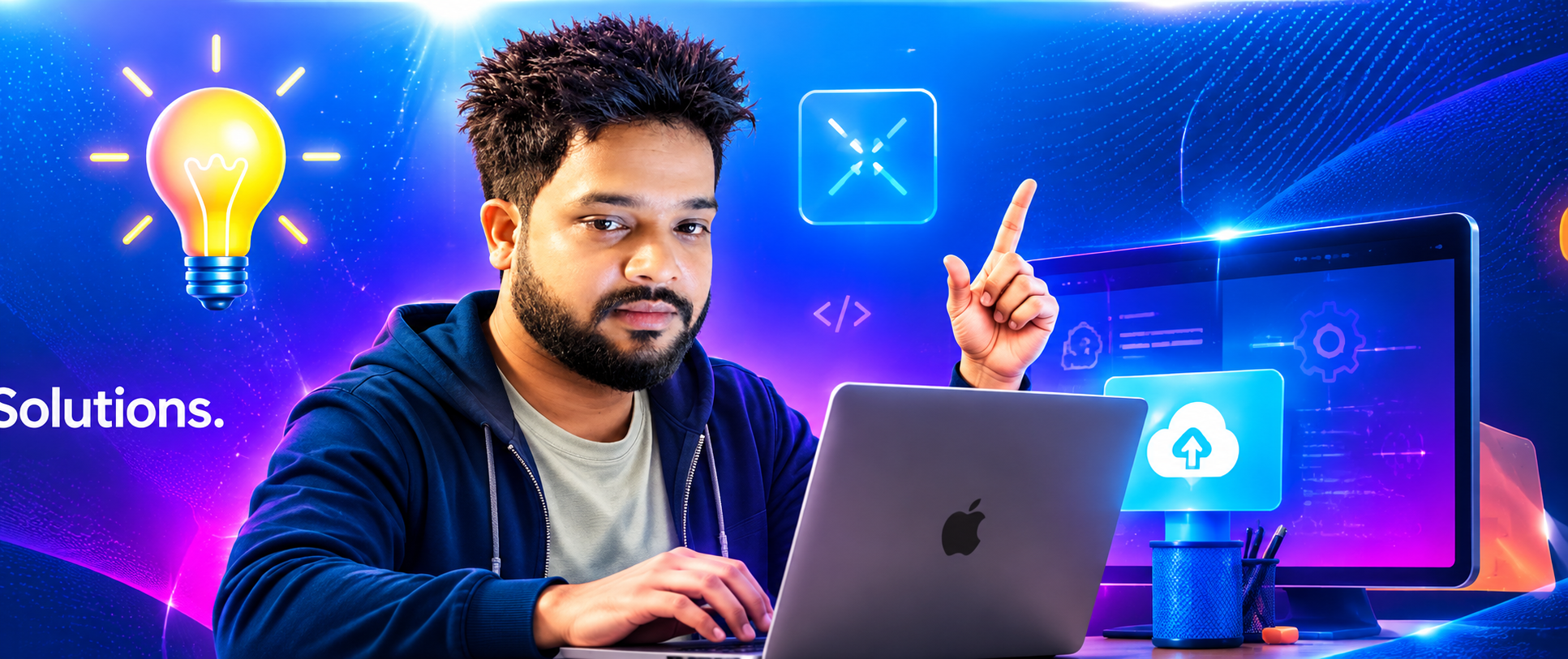 BIGaddy developer working on laptop